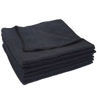 Microvezeldoek zwart Soft 40 x 40 cm (5 stuks)