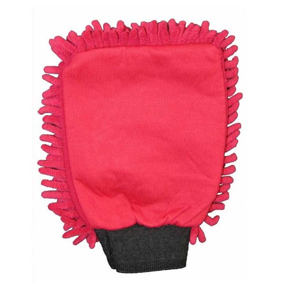 Waschhandschuh Mikrofaser Rasta rot