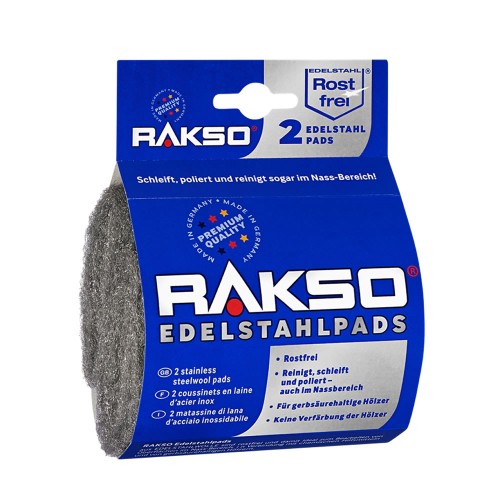 RAKSO Coussinets en laine d'acier inoxydable extra fine