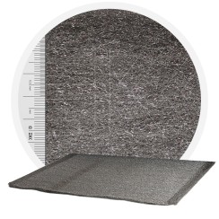 Edelstahlwolle 1.4113 kreuzvernadelt - 1000 mm, 30 μm, ± 1200 gr/m2 (pro Meter)