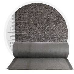 Edelstahlwolle 1.4113 kreuzvernadelt 1000 mm - 30 μm, ± 1000 gr/m2