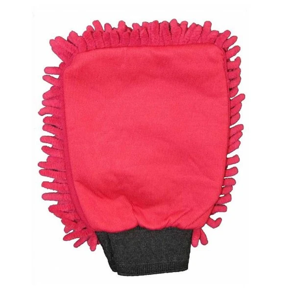Waschhandschuh Mikrofaser Rasta rot