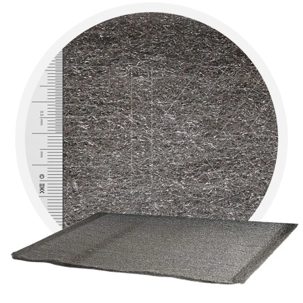 Edelstahlwolle 1.4113 kreuzvernadelt 1000 mm - 30 μm, ± 1200 gr/m2